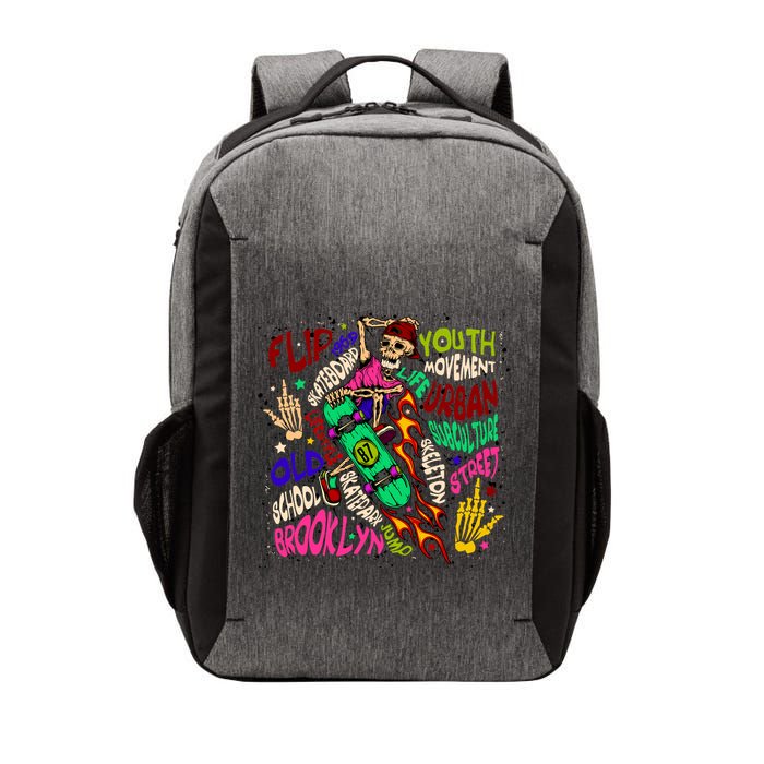 Skateboarding Skeleton Dude Vector Backpack
