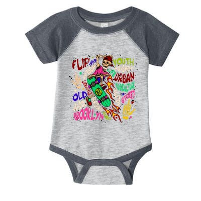 Skateboarding Skeleton Dude Infant Baby Jersey Bodysuit