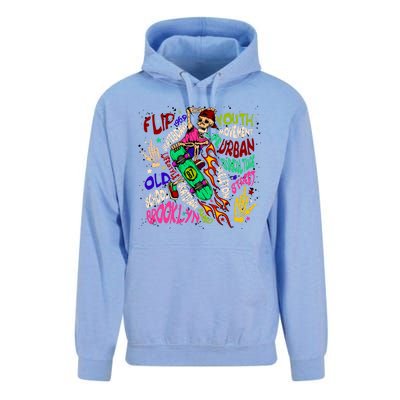 Skateboarding Skeleton Dude Unisex Surf Hoodie