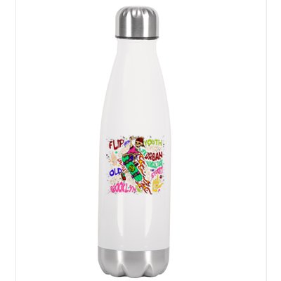 Skateboarding Skeleton Dude Stainless Steel Insulated Water Bottle