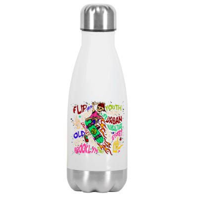 Skateboarding Skeleton Dude Stainless Steel Insulated Water Bottle