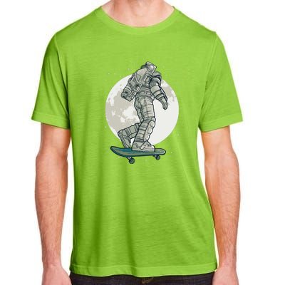 Skater Astronaut Moon Adult ChromaSoft Performance T-Shirt