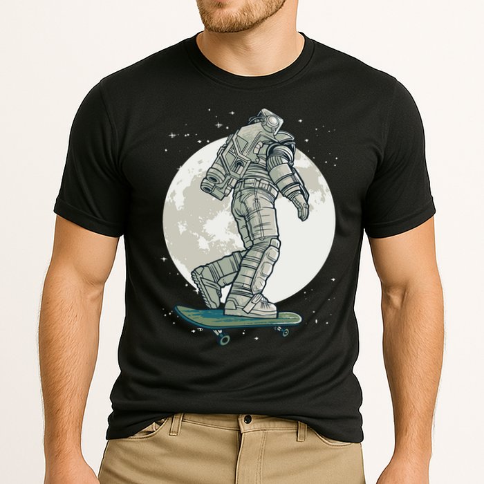 Skater Astronaut Moon Performance Shirt