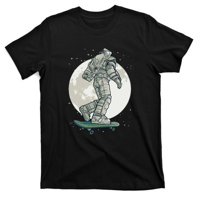 Skater Astronaut Moon T-Shirt