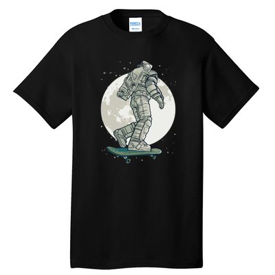 Skater Astronaut Moon Tall T-Shirt