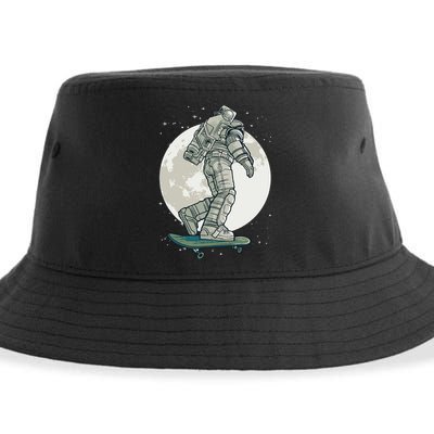 Skater Astronaut Moon Sustainable Bucket Hat