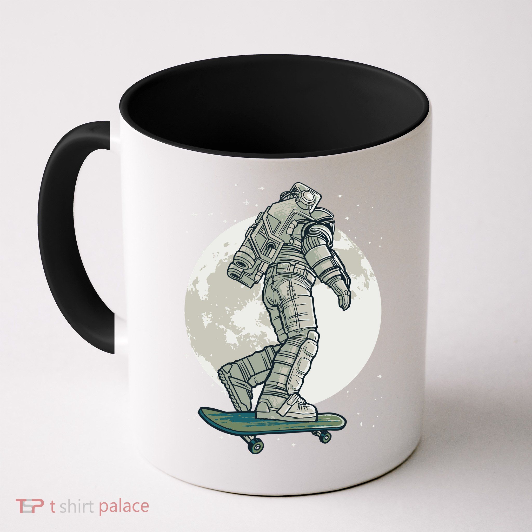 Skater Astronaut Moon Mug