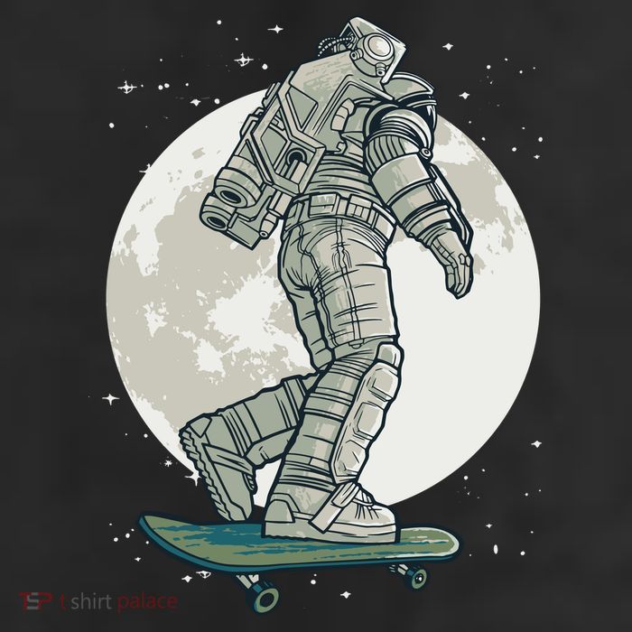 Skater Astronaut Moon 11oz C Handle Ceramic Mug