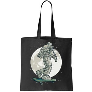 Skater Astronaut Moon Tote Bag