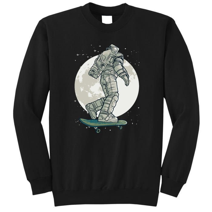 Skater Astronaut Moon Tall Sweatshirt