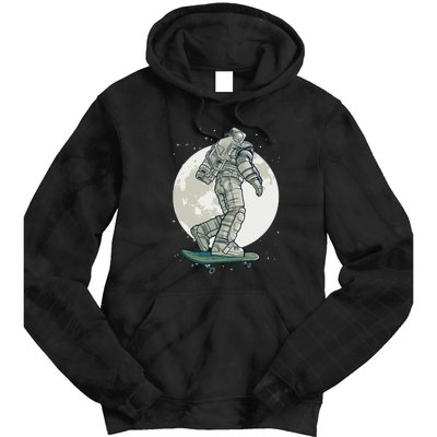 Skater Astronaut Moon Tie Dye Hoodie