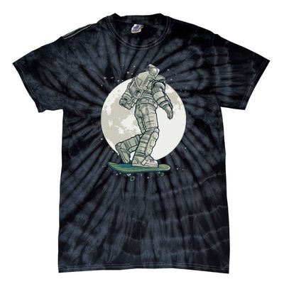 Skater Astronaut Moon Tie-Dye T-Shirt