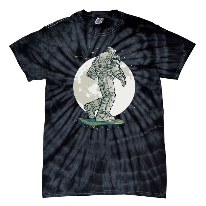 Skater Astronaut Moon Tie-Dye T-Shirt