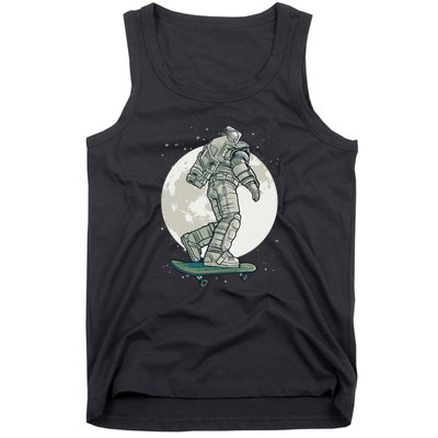 Skater Astronaut Moon Tank Top