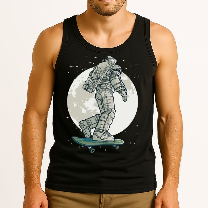 Skater Astronaut Moon Tank Top