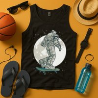 Skater Astronaut Moon Tank Top