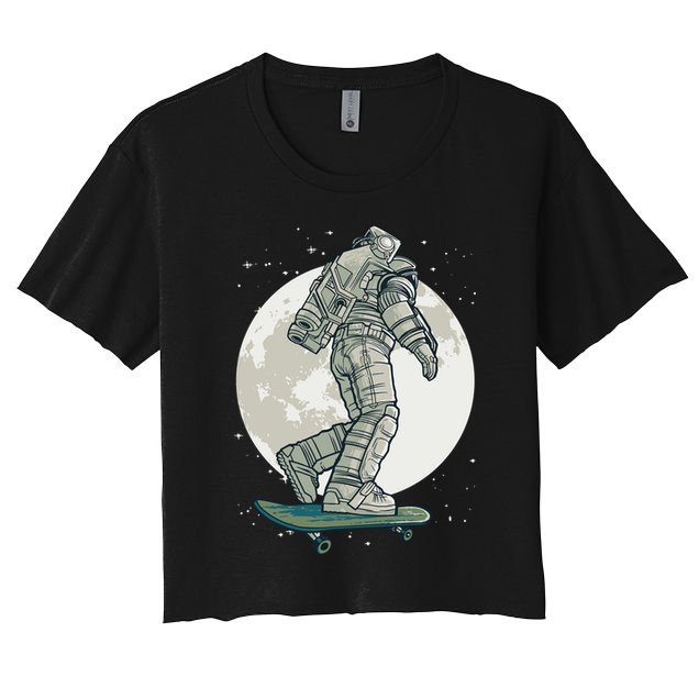 Skater Astronaut Moon Crop Top