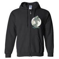 Skater Astronaut Moon Full Zip Hoodie