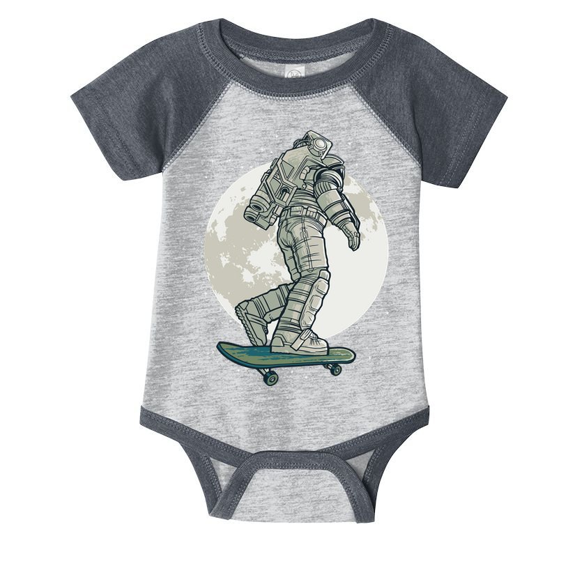 Skater Astronaut Moon Infant Baby Jersey Bodysuit