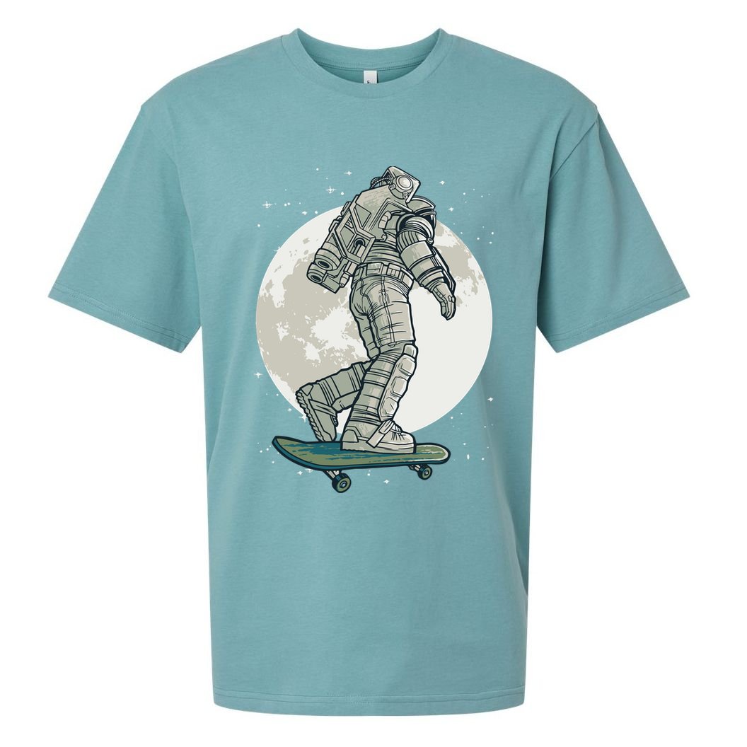Skater Astronaut Moon Sueded Cloud Jersey T-Shirt