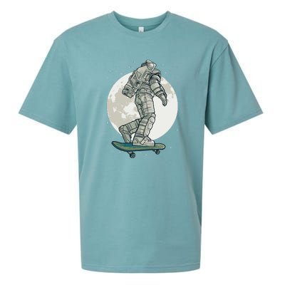 Skater Astronaut Moon Sueded Cloud Jersey T-Shirt