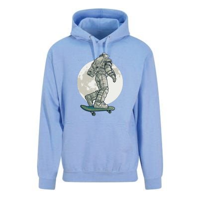 Skater Astronaut Moon Unisex Surf Hoodie