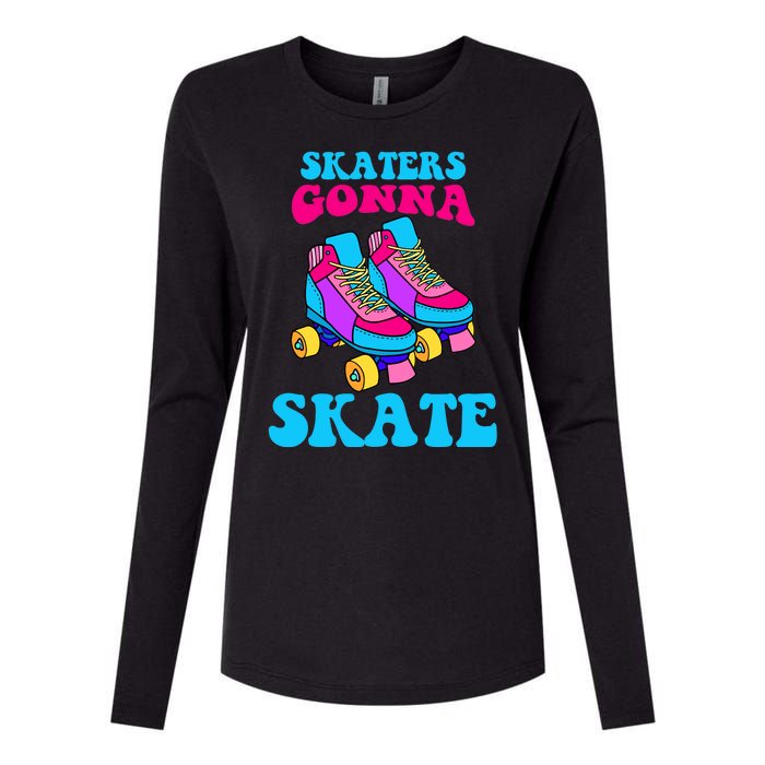 Skaters Gonna Skate Womens Cotton Relaxed Long Sleeve T-Shirt