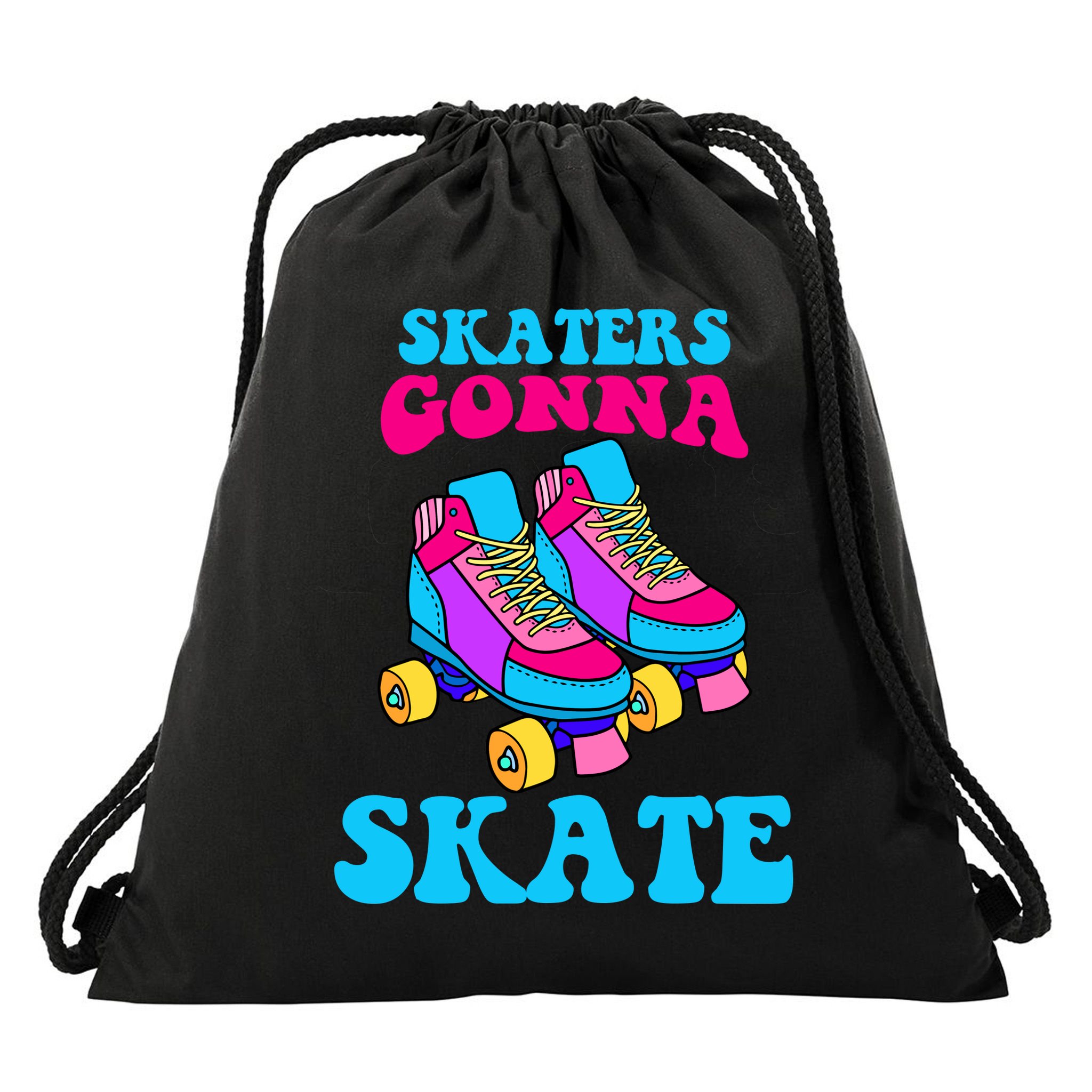 Skaters Gonna Skate Drawstring Bag