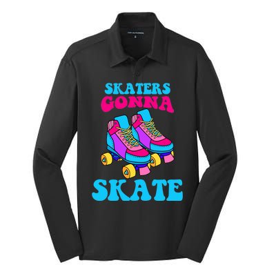 Skaters Gonna Skate Silk Touch Performance Long Sleeve Polo