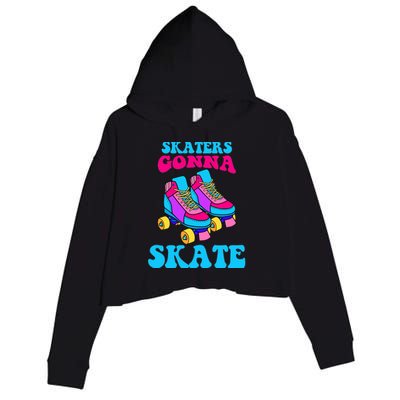 Skaters Gonna Skate Crop Fleece Hoodie