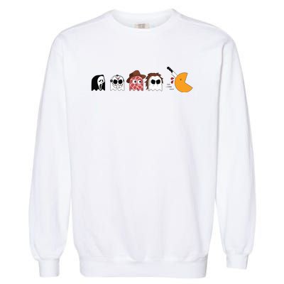 Serial Killer Boo Halloween Serial Killer Ghost Garment-Dyed Sweatshirt