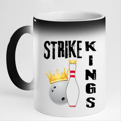 Strike Kings Bowling Logo 11oz Black Color Changing Mug