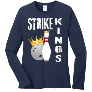 Strike Kings Bowling Logo Ladies Long Sleeve Shirt