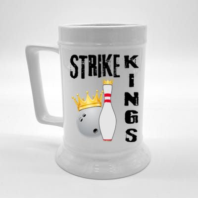 Strike Kings Bowling Logo Beer Stein