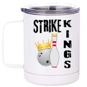 Strike Kings Bowling Logo 12 oz Stainless Steel Tumbler Cup