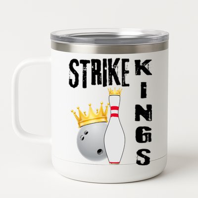 Strike Kings Bowling Logo 12 oz Stainless Steel Tumbler Cup