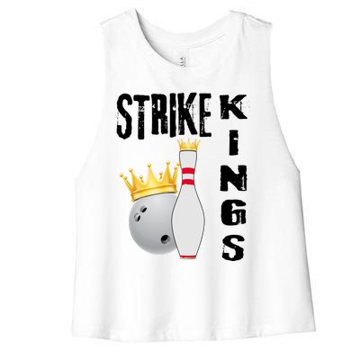 Strike Kings Bowling Logo Women's Racerback Cropped Tank