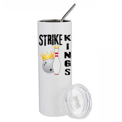 Strike Kings Bowling Logo Stainless Steel Tumbler