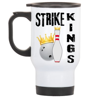 Strike Kings Bowling Logo Stainless Steel Travel Mug