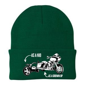 's Kid's Big Wheel Tricycle Road Glide Motorcycle Design Knit Cap Winter Beanie