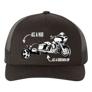 's Kid's Big Wheel Tricycle Road Glide Motorcycle Design Yupoong Adult 5-Panel Trucker Hat