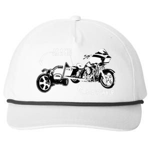 's Kid's Big Wheel Tricycle Road Glide Motorcycle Design Snapback Five-Panel Rope Hat