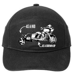 's Kid's Big Wheel Tricycle Road Glide Motorcycle Design 7-Panel Snapback Hat