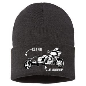 's Kid's Big Wheel Tricycle Road Glide Motorcycle Design Sustainable Knit Beanie