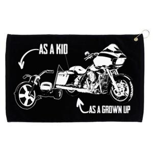 's Kid's Big Wheel Tricycle Road Glide Motorcycle Design Grommeted Golf Towel