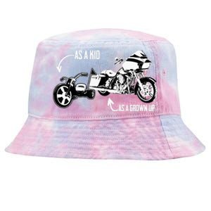 's Kid's Big Wheel Tricycle Road Glide Motorcycle Design Tie-Dyed Bucket Hat