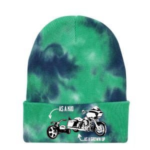 's Kid's Big Wheel Tricycle Road Glide Motorcycle Design Tie Dye 12in Knit Beanie