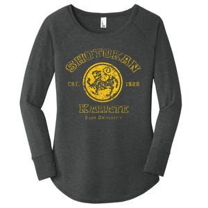 Shotokan Karate Budo University Martial Arts Design Women's Perfect Tri Tunic Long Sleeve Shirt