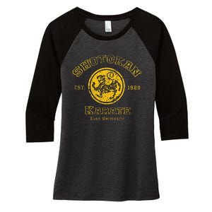 Shotokan Karate Budo University Martial Arts Design Women's Tri-Blend 3/4-Sleeve Raglan Shirt