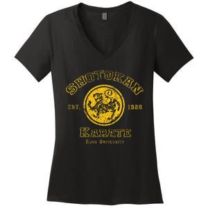 Shotokan Karate Budo University Martial Arts Design Women's V-Neck T-Shirt